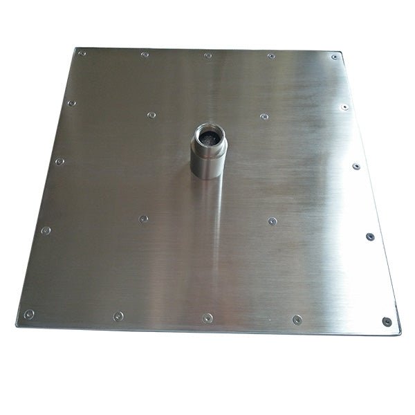 Wall mounted LED rainfall shower head with square design