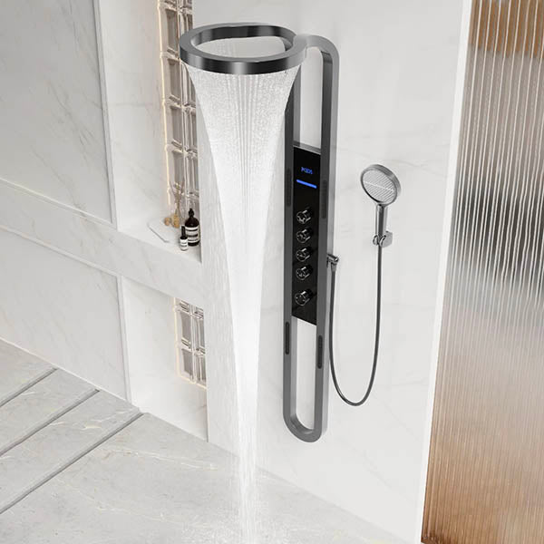 Upper body jets on Cascada digital shower panel system