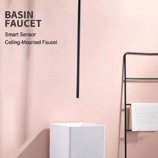 Cascada AquaSense Elite ceiling mounted sensor faucet above basin