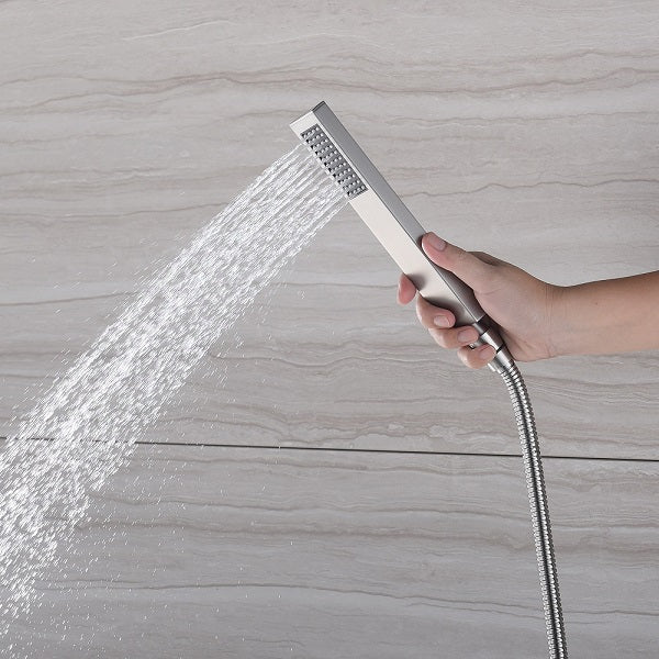 Cascada Aspen 9"x22" Brushed Nickel LED Shower System - Cascada Showers