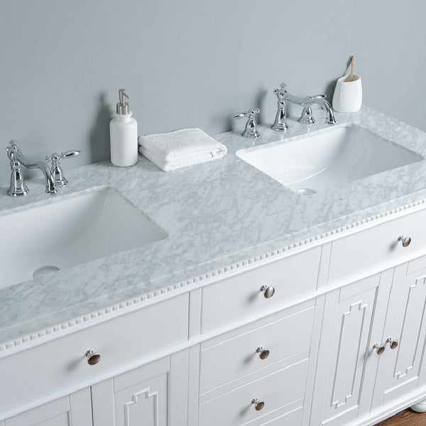 Cascada Florida 72" Luxury Double Sink Vanity – Modern Freestanding Bathroom Vanity with Storage