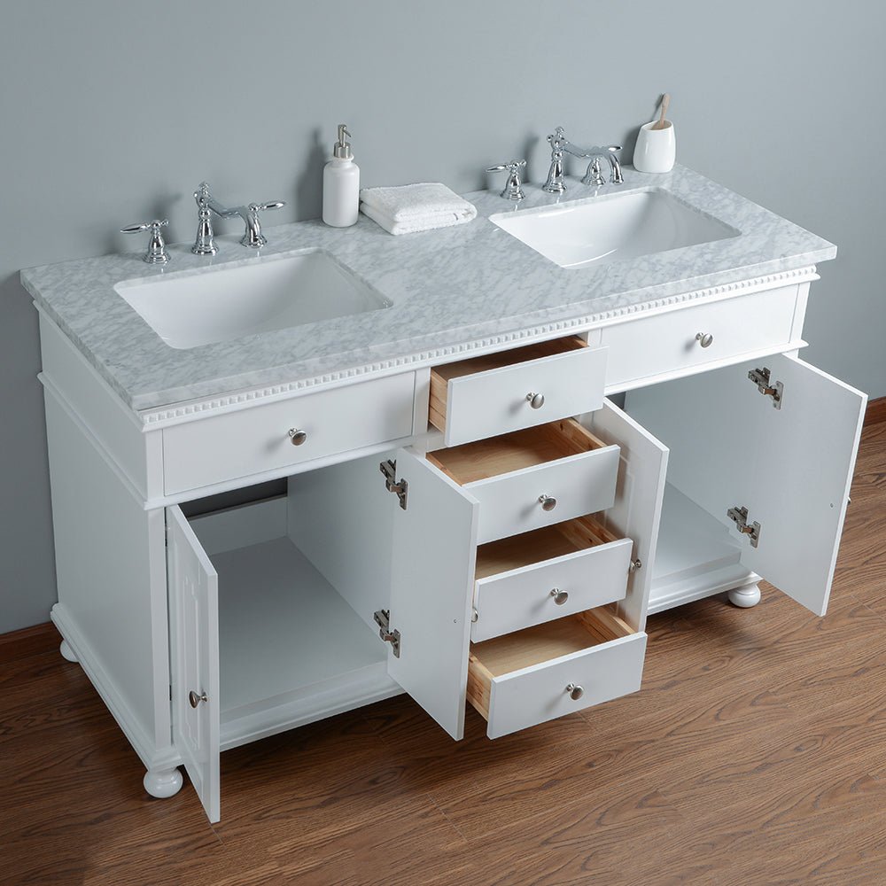 Cascada Florida 72" Luxury Double Sink Vanity – Modern Freestanding Bathroom Vanity with Storage