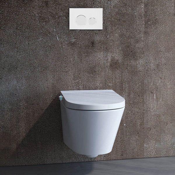 Front view of Cascada Torino smart toilet with auto open-close lid and heated seat