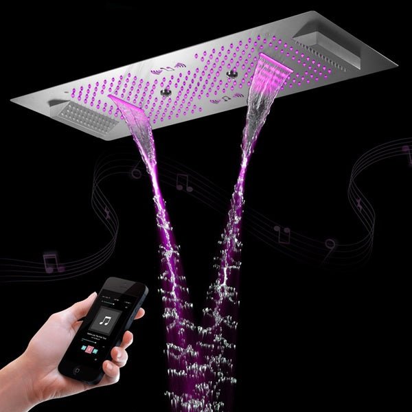 Cascada Verona 16"x36" Music LED Digital Shower System - Cascada Showers