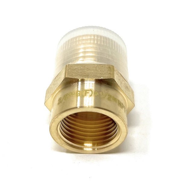 Metric BSPP Female to NPT Male thread adapter, lead-free and corrosion-resistant.
