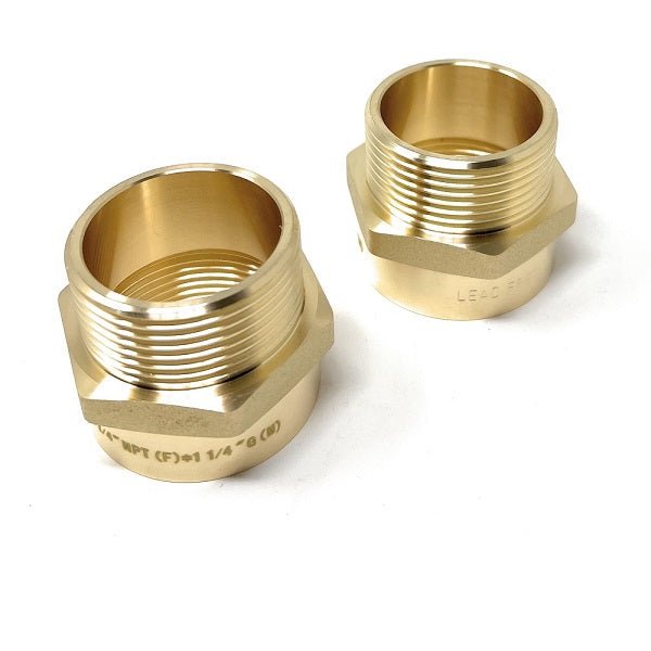 Lead-Free G Thread (British BSPP) Male to NPT Female Pipe Fitting Adapter - 1/4" - 3"