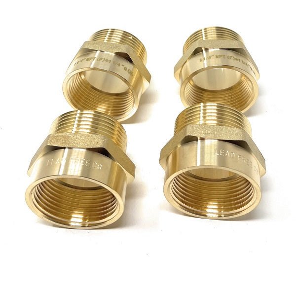 Lead-Free G Thread (British BSPP) Male to NPT Female Pipe Fitting Adapter - 1/4" - 3"