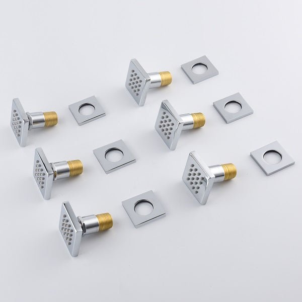 Cascada body jets and handheld shower running simultaneously with thermostatic control