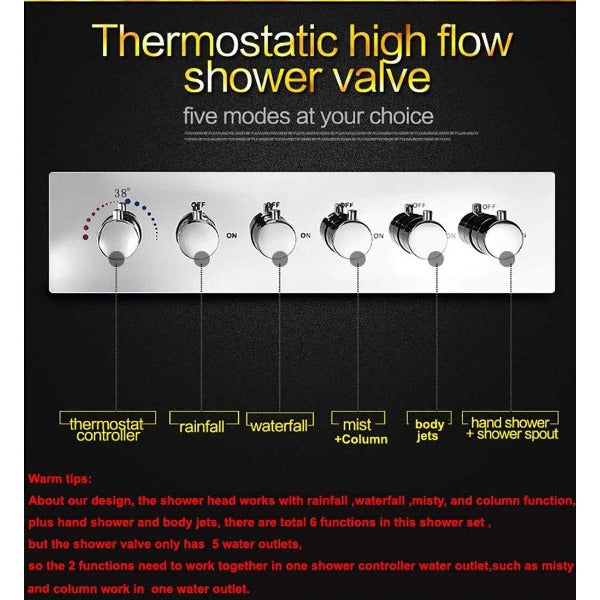 15x28 Cascada Vaticano shower head underside view with silicone nozzles