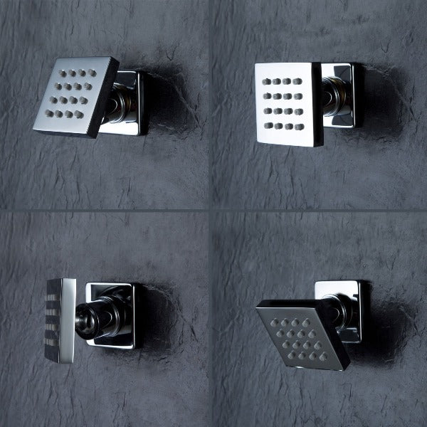 Cascada Luxury Bathroom Shower Set with Luxury Water Power LED Shower Head (Ceiling Mount) Rainfall Thermostatic 6 Massage Jets Spray Body Shower Set showerhead system rain head shower handheld set complete led bathroom waterfall heads light rainfall Thermostatic 6 Massage Jets Spray Body Shower Set for lights bathroom set Antique Brushed Brass Finish color change wall complete shower set bathroom40" Luxury Ceiling Mount LED Rainfall Thermostatic Shower Set - Cascada Showers