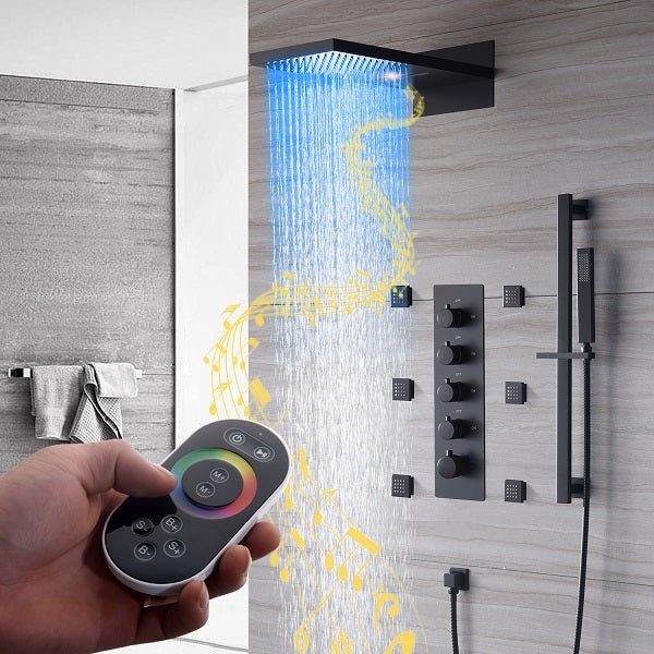 9"x22β Music LED shower system - Cascada Showers