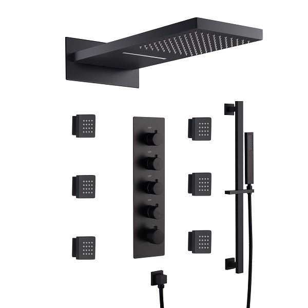 9"x22β Music LED shower system - Cascada Showers