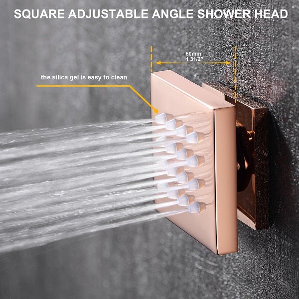 Cascada 22” Music LED shower system (Wall Mounted) with built-in Bluetooth Speakers, 4 function (Rain, Waterfall, body jets & Hand Shower) & Remote Control 64 Color Lights cascada system LED bluetooth shower head with handheld speaker hot cold music rain rainfall musical light showerhead body spray jet waterfall lifting rod wall mounted high pressure thermostatic mixer black matte chrome oilrubbed bronze remote control