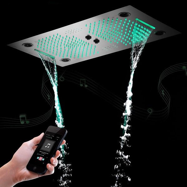 Cascada Pisa 16"x28" Music LED Shower System - Cascada Showers