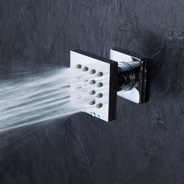 Cascada Tuscany Shower System: LED Rainfall, Massage, Thermostatic Control - Cascada Showers
