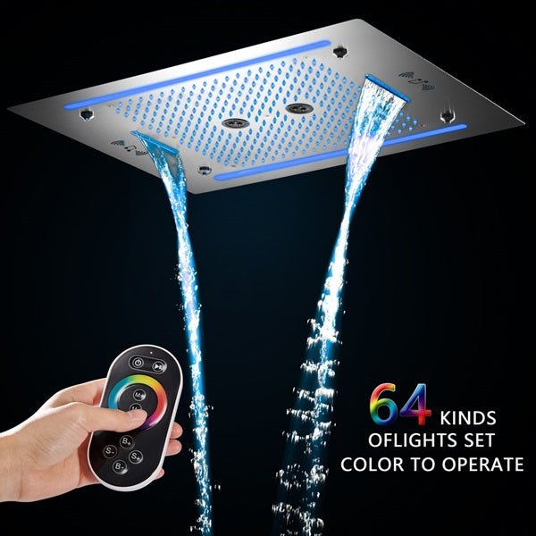 Cascada Venice 23"x31" Music LED Shower System - Cascada Showers