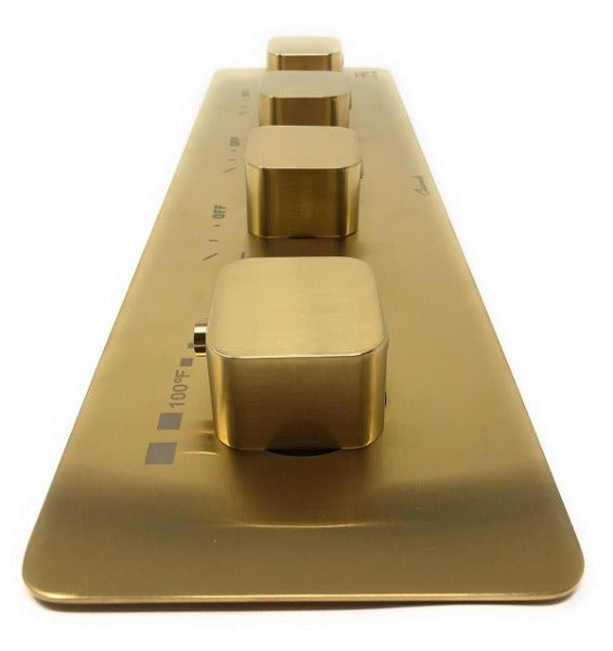Contemporary 4-Knob Thermostatic Valve - Cascada Showers