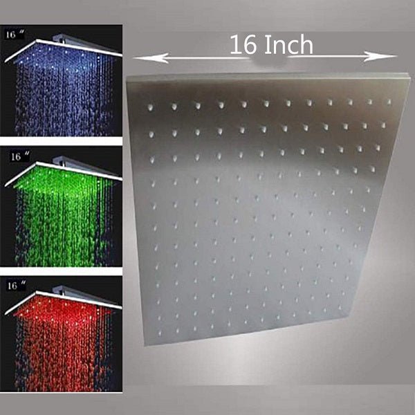 Fiji 16" Ceiling Mount Luxury Shower Set with 6 Massage Jets Spray (Chrome) - Cascada Showers