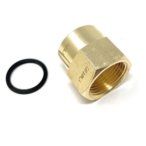 G Thread (Metric BSPP) Female to NPT Female Lead-Free Adapter (1" x 1") - Cascada Showers