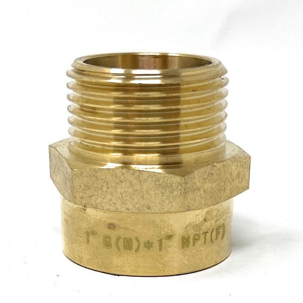G Thread (Metric BSPP) Male to NPT Female Adapter - Lead-Free (1" x 1") - Cascada Showers