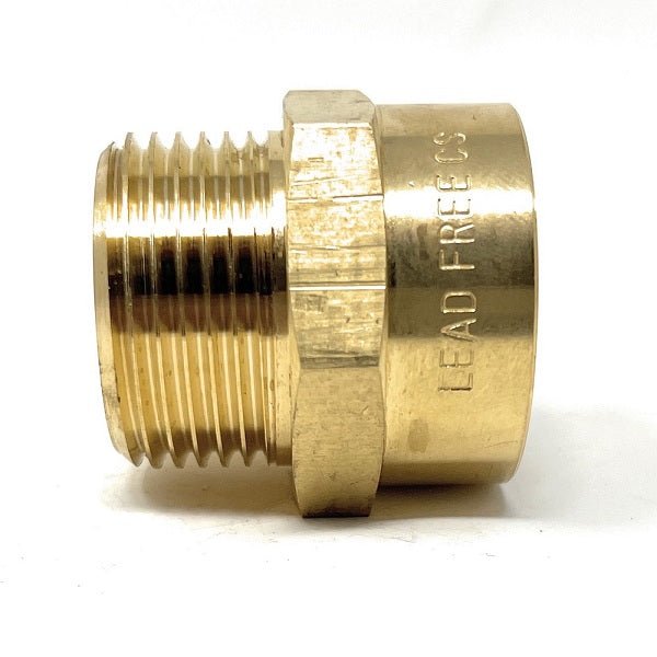 G Thread (Metric BSPP) Male to NPT Female Adapter - Lead-Free (1" x 1") - Cascada Showers