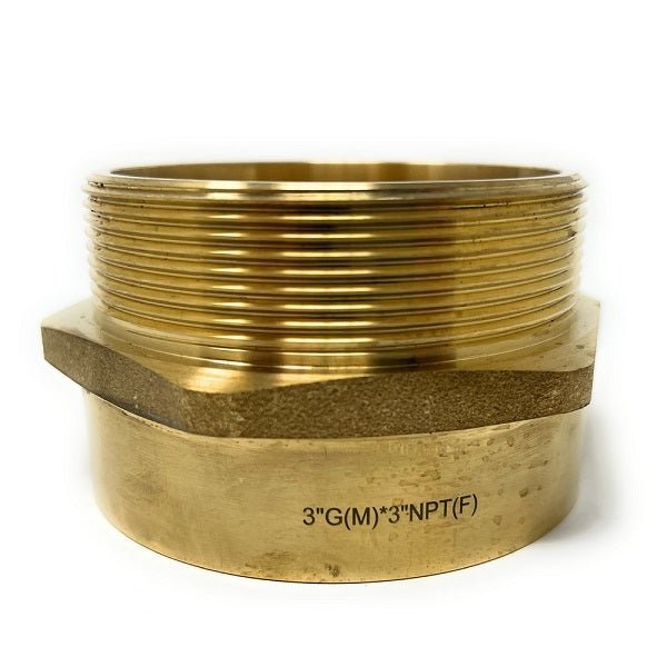 G Thread (Metric BSPP) Male to NPT Female Adapter - Lead-Free (3" x 3") - Cascada Showers