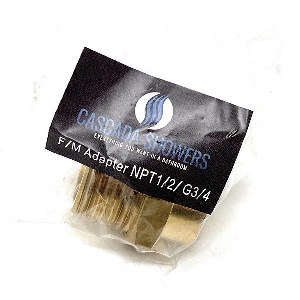 bspp to npt adapter, 3/4 male to 1/2 female reducer, 1/2 male to 3/4 female adapter, 3/4 male to 1/2 female adapter, 3/4 female to 1/2 male reducer, 1/2 female to 3/4 male adapter, 3/4 to 1/2 female adapter, g 3/4 to g 1/2 adapter, male bspp to female npt adapter, 3/4 to 1/2 adapter, 3/4 x 1/2 female adapter, 3/4 male to 1 inch female adapter, bspp to npt. G Thread (Metric BSPP) Male to NPT Female Adapter - Lead Free (3/4" x 1/2") - Cascada Showers