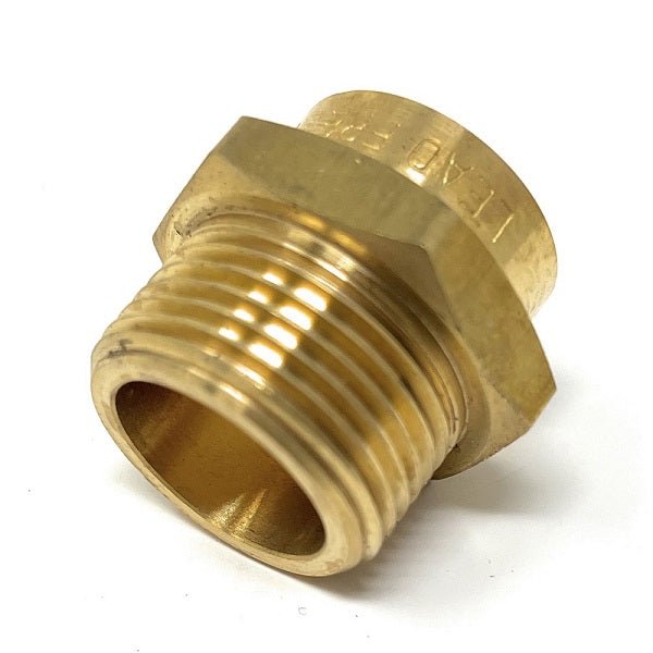 bspp to npt adapter, 3/4 male to 1/2 female reducer, 1/2 male to 3/4 female adapter, 3/4 male to 1/2 female adapter, 3/4 female to 1/2 male reducer, 1/2 female to 3/4 male adapter, 3/4 to 1/2 female adapter, g 3/4 to g 1/2 adapter, male bspp to female npt adapter, 3/4 to 1/2 adapter, 3/4 x 1/2 female adapter, 3/4 male to 1 inch female adapter, bspp to npt. G Thread (Metric BSPP) Male to NPT Female Adapter - Lead Free (3/4" x 1/2") - Cascada Showers