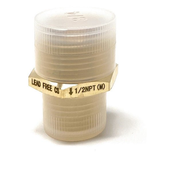 G Thread (Metric BSPP) Male to NPT Male Lead-Free Adapter (3/4" x 1/2") - Cascada Showers