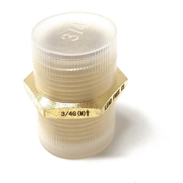 G Thread (Metric BSPP) Male to NPT Male Lead-Free Adapter (3/4" x 3/4") - Cascada Showers