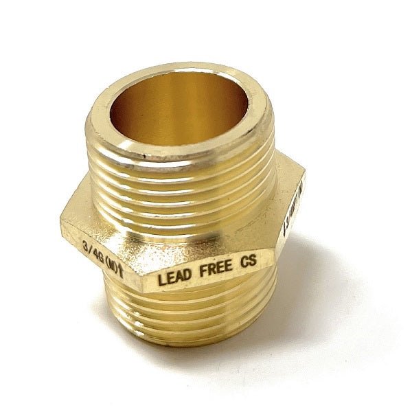 G Thread (Metric BSPP) Male to NPT Male Lead-Free Adapter (3/4" x 3/4") - Cascada Showers
