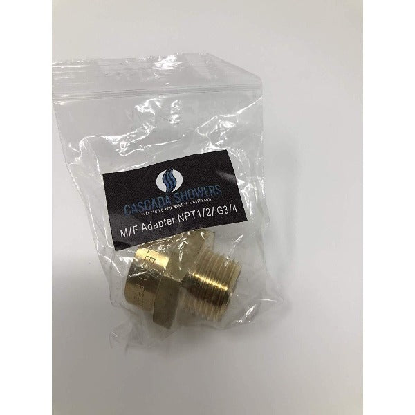 G3/4" Pipe fittings female Thread Water Pipe to 1/2" NPT Male Adapter - Cascada Showers. 1/2 male to 3/4 female adapter, 3/4 to 1/2 adapter, 1/2 to 3/4 adapter, 3/4 female to 1/2 male reducer, 1/2 female to 3/4 male adapter, 3/4 to 1/2 male adapter, 3/4 npt to 1/2 npt, 3/4 female to 1/2 male adapter, g+3+4(g+2), 3/4 female to 1/2 male