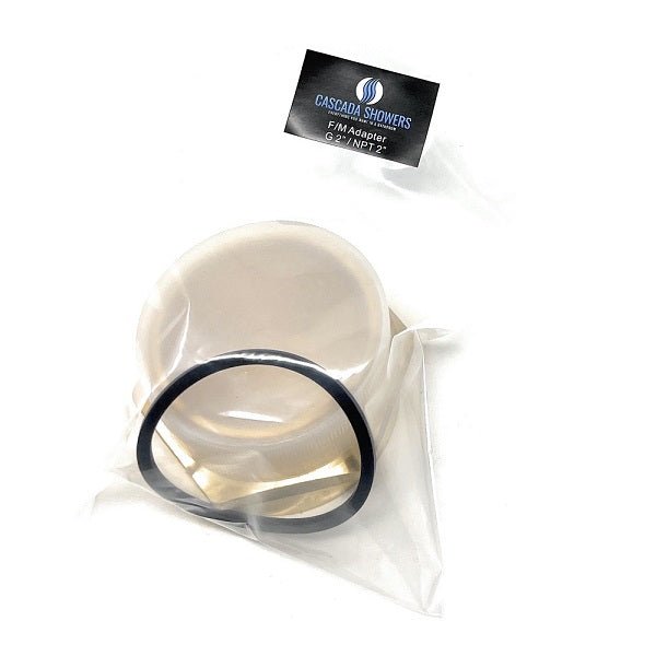 Lead-Free Brass G Thread Female to NPT Male Adapter - 2" x 2" - Cascada Showers