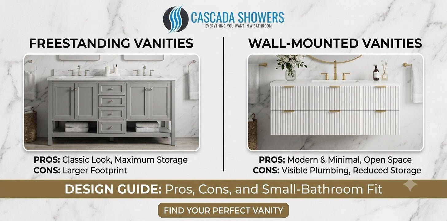 Freestanding vs. Wall-Mounted Vanities Pros, Cons, and Small-Bathroom Fit