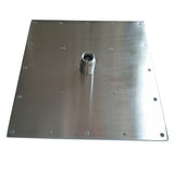 Wall mounted LED rainfall shower head with square design