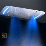 17"x28" Luxurious recessed waterfall & rainfall LED shower system and Sliding Bar - Cascada Showers
