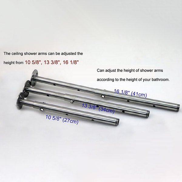 24" Square Ceiling Mount Rainfall Shower Head - Cascada Showers