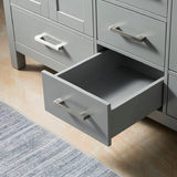 60" Freestanding Vanity with Double Sink & Marble Top by Cascada Showers