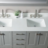 60" Freestanding Vanity with Double Sink & Marble Top by Cascada Showers