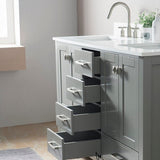 60" Freestanding Vanity with Double Sink & Marble Top by Cascada Showers