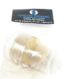 Heavy-Duty 1/2" G Male to 3/4" NPT Male Brass Thread Adapter – Leak-Proof Fitting