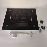 23x31 LED shower head with modern recessed design
