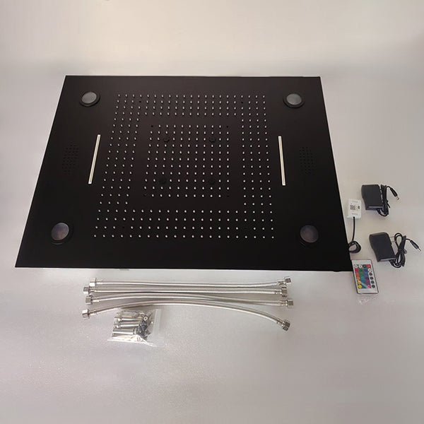 23x31 LED shower head with modern recessed design
