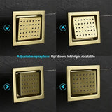 Cascada 4" Square (34-Nozzle) Body Spray Jet Shower