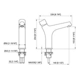 Cascada Andria Single Hole Bathroom Sink Faucet (Hot & Cold) - Cascada Showers
