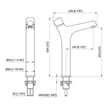 Cascada Andria Vessel Bathroom Sink Faucet (Hot & Cold) - Cascada Showers