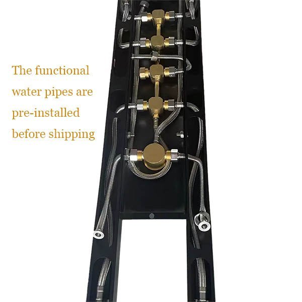 Installed Cascada digital shower panel with circle waterfall head