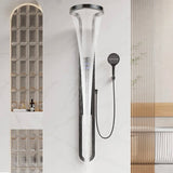 16-inch circle waterfall head on digital shower panel system