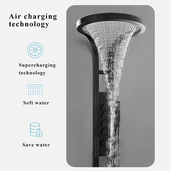 Cascada AquaTech Elite 80" Multifunction Circular Shower Panel System - Cascada Showers