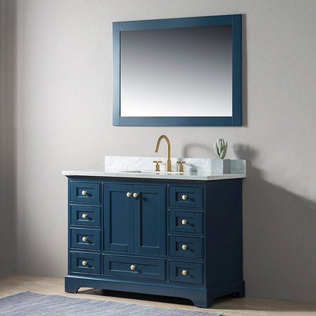 Cascada Arizona 48 inch bathroom vanity with White Carrara marble top